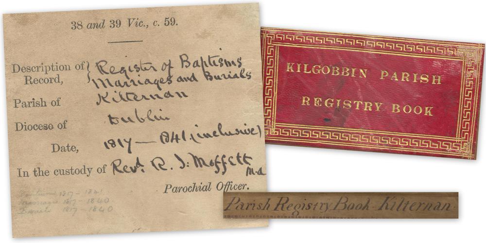 Parish register cover labels, RCB Library P346