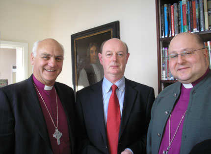 The Bishop of Kilmore, the Rt Revd Ken Clarke, Dr Raymond Refauss&eacute;, RCB Library and the Bishop of Madrid,  the Rt Revd Carlos Lopez Lozano
