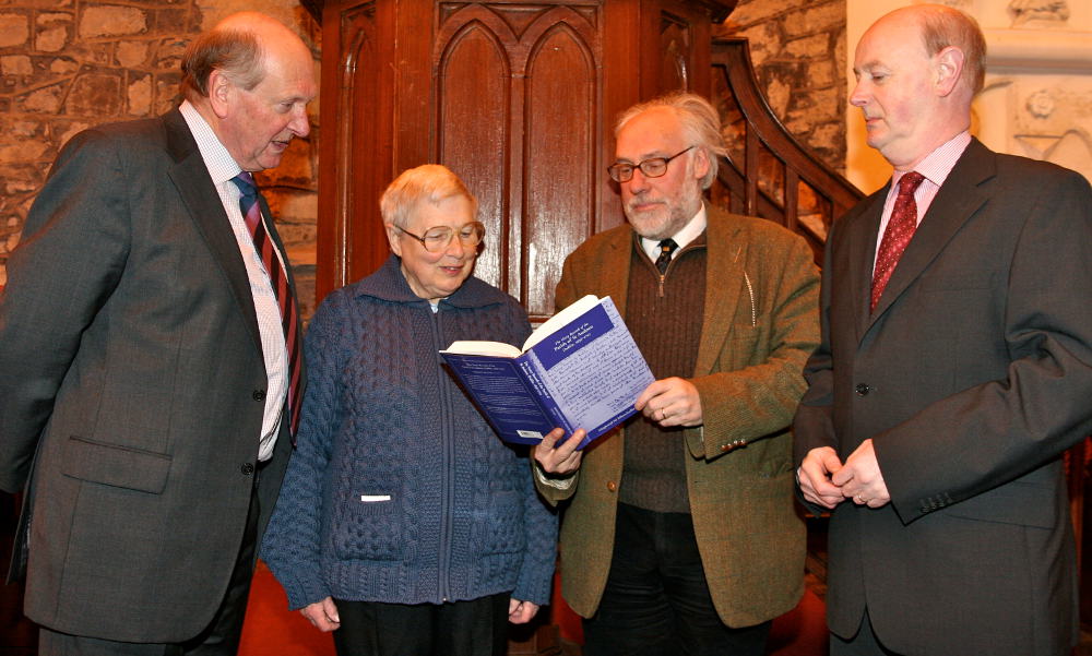 Chairman of the RCB Library, Michael Webb; editor of The Vestry Records of the Parish of St Audoen, Dublin, 1636&ndash;1702, Maighr&eacute;ad N&iacute; Mhurchadha; Professor Raymond Gillespie of the Department of History at NUI Maynooth, who launched the book; and Dr Raymond Refauss&eacute;, librarian and archivist with the RCB Library in St Audoen's Church, Cornmarket, for the launch of the book.
