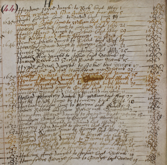 Records of marriages in RCB Library P328.01.1 from 1656 to 1658.