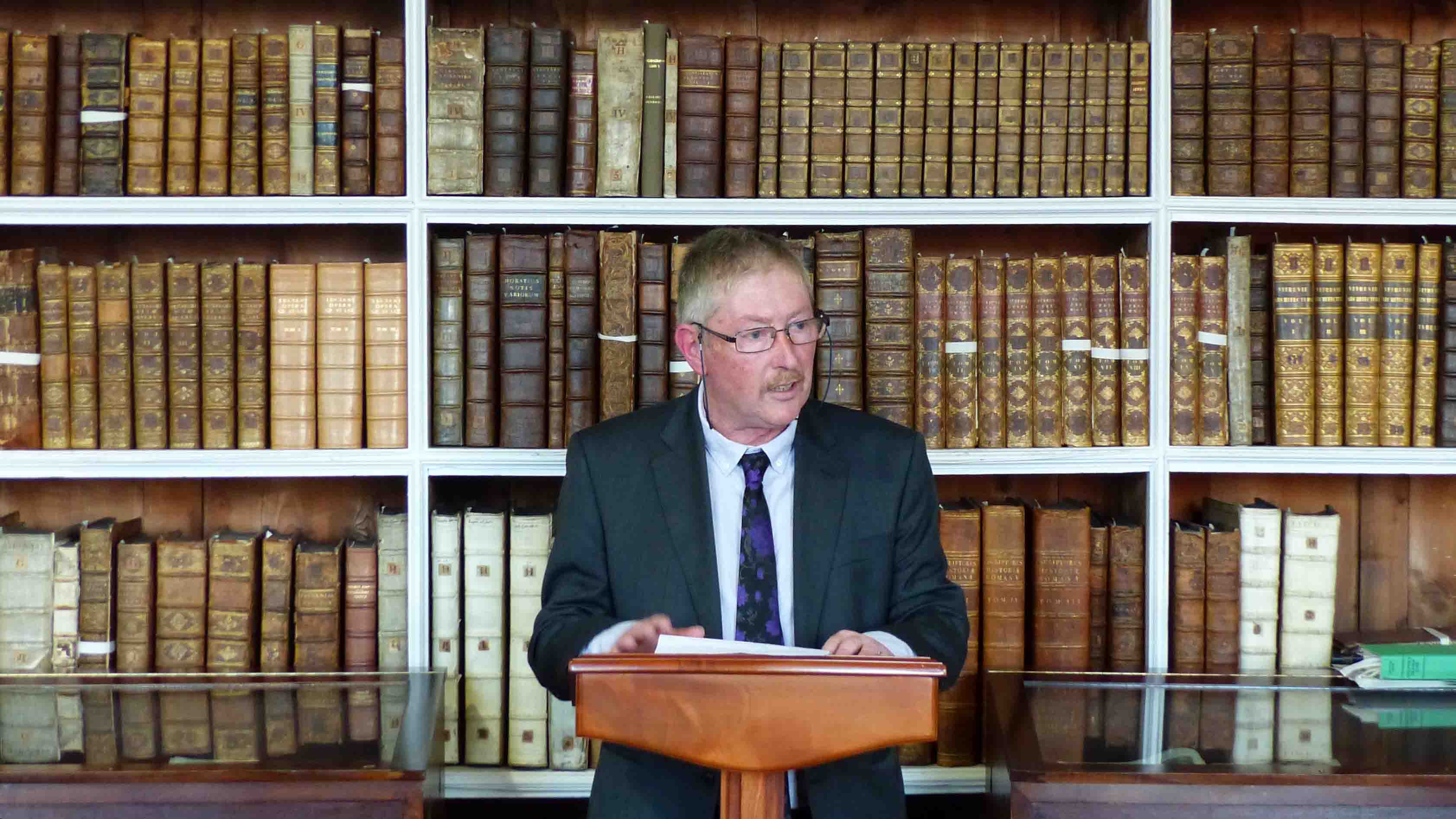 Dr Michael O'Neill shares words of thanks at the launch.