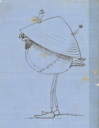 Figure 10: Handdrawn self-portrait sketch - Edward Lear, 1874