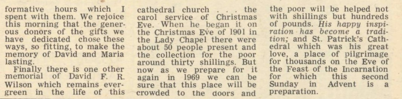 Figure 8. Excerpt from Church of Ireland Gazette, 1969.