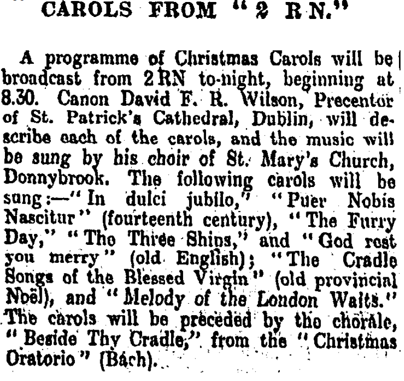 Figure 6. Excerpt from the Irish Times, 1925.