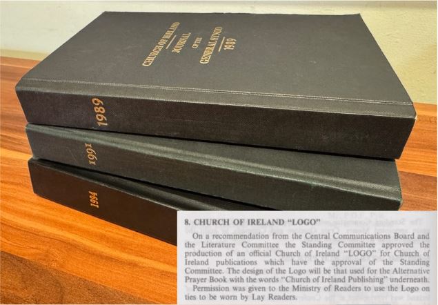 Figure 4. Journals of the General Synod, with excerpt from 1989 journal.