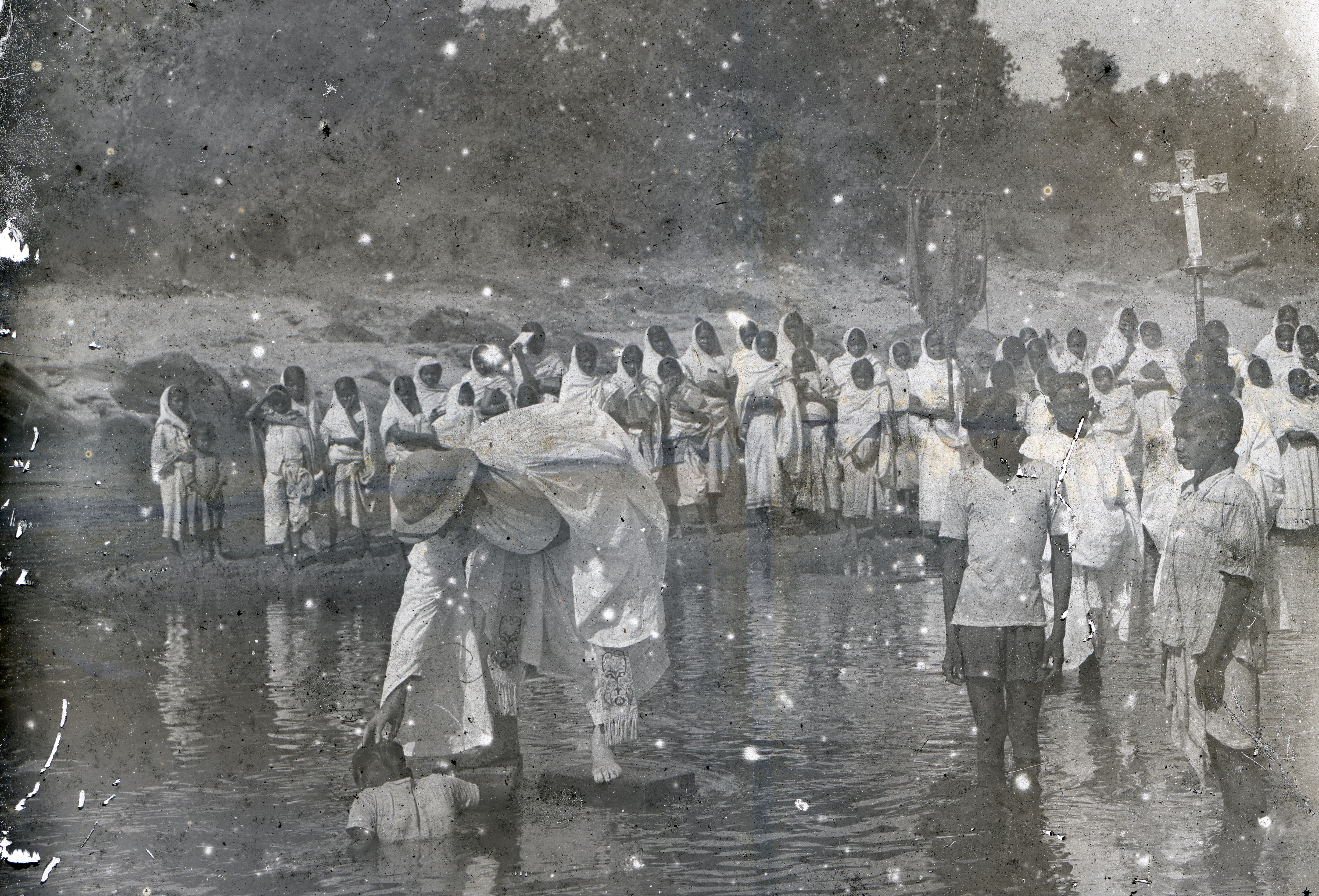Figure 4. An immersion baptism in river, by Revd Dickson.