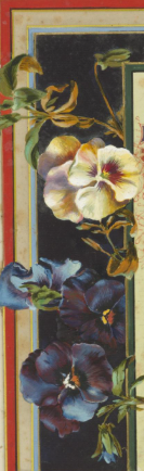 Figure 11: Close up detail of the floral motifs - Pansies (RCB Library - MS1189)