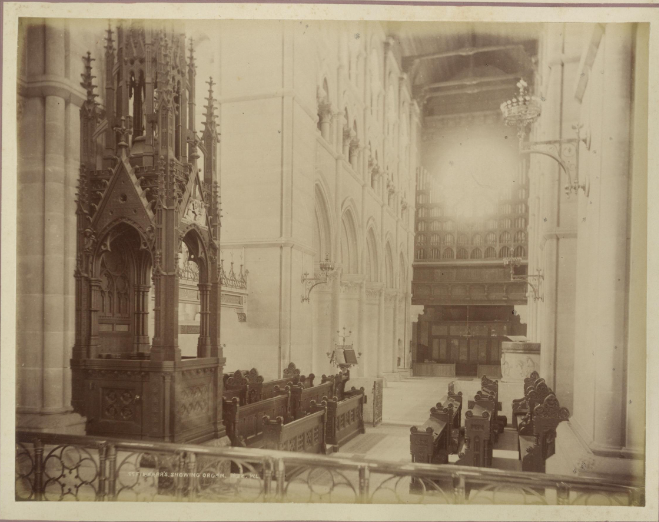 Figure 5. Image showing the intricately carved Bishop's throne.
