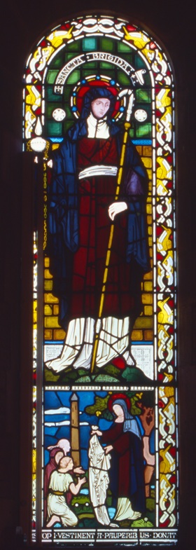 Figure 2: St Brigid's Window, Jordanstown - designed by Clayton and Bell, 1868. Gloine.