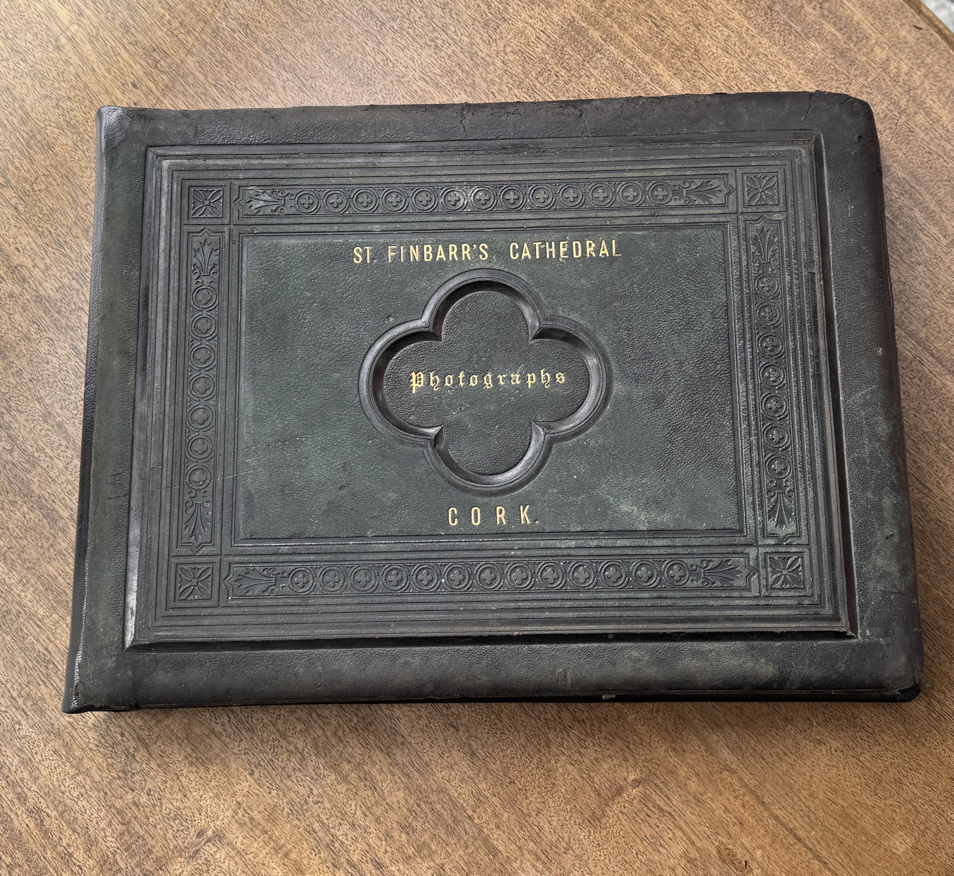 Figure 1. Photographic album of the restoration of St Fin Barre's Cathedral Cork. MS 1194