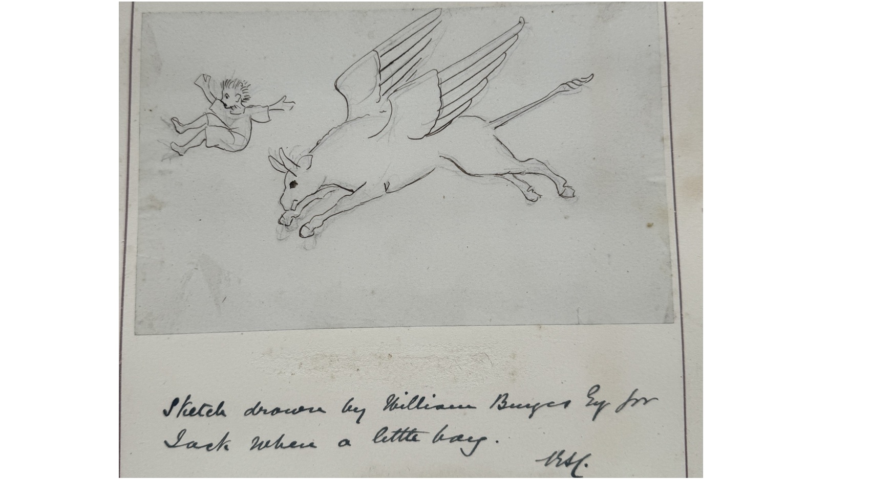 Figure 2. Cartoon drawn by William Burges (Sketch within MS1194).