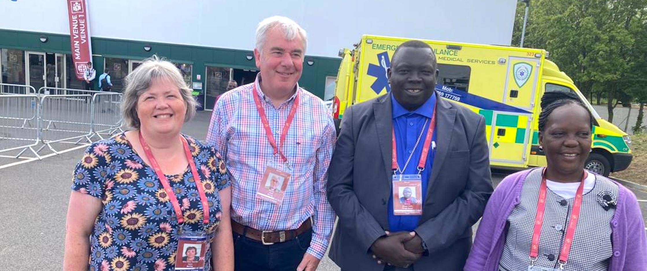 Bishop David and Mrs McClay with Bishop Moses Zungo (Maridi, South Sudan) at the Lambeth Conference.