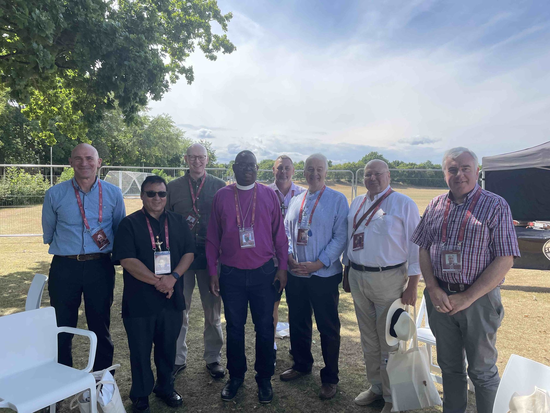 Archbishop Michael Jackson and Bishop David McClay reconvene with bishops whom they met online ahead of the conference.
