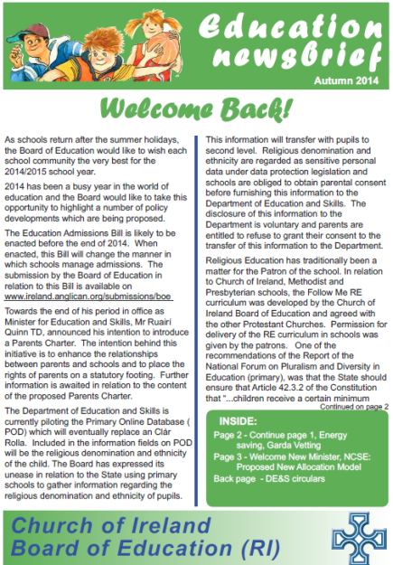 Education Newsbrief Autumn 2014