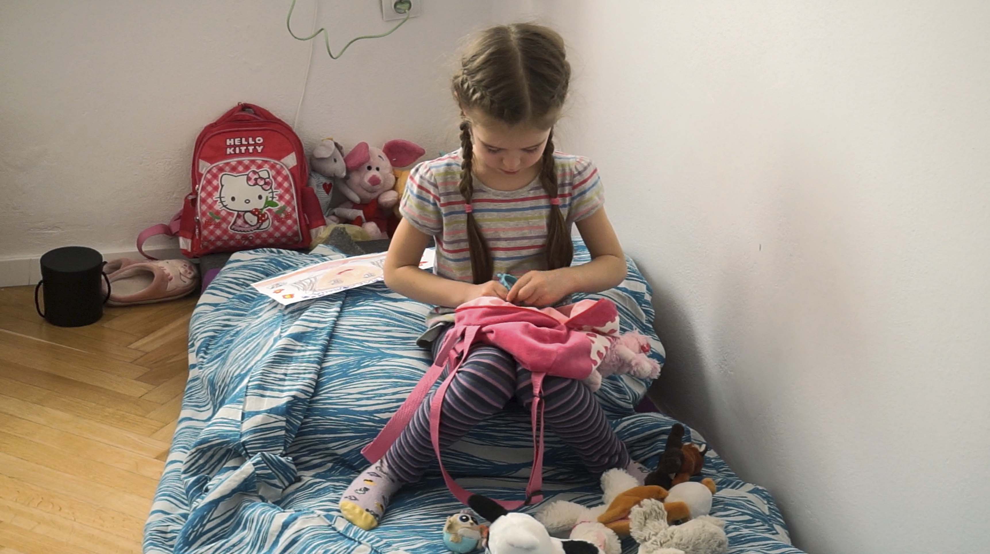 One of Marina's children plays in their new home in Poland. Photo credit: Habitat for Humanity.
