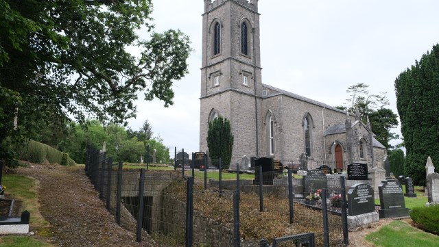 The crypt where members of the Ely family are buried in the grounds of Inishmacsaint Church.