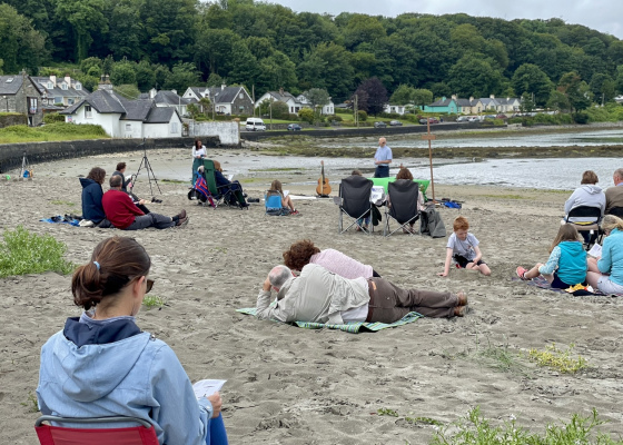 Morning worshippers at Courtmacsherry Beach.