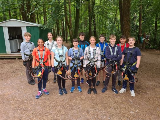 Templebreedy Confirmation Candidates at Farren Wood Zipit Forest Adventure.