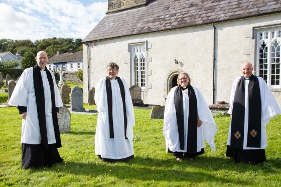 Canon Alan Marley, Dean Chris Peters, Canon Elaine Murray and Archdeacon Adrian Wilkinson. Photo: George Maguire.