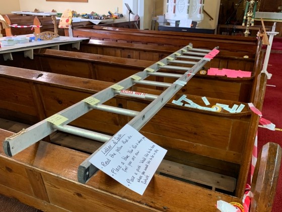 Prayer station: 'Ladder of Faith'.