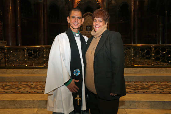 Pictured is the The Reverend Ivan Ruiters, Rector Kinneigh Union of Parishes and his wife Raylene Ruiters following his institution as Rector pf Kinneigh Union of Parishes (Enniskeane and Ballineen Co. Cork). Picture: Jim Coughlan.
