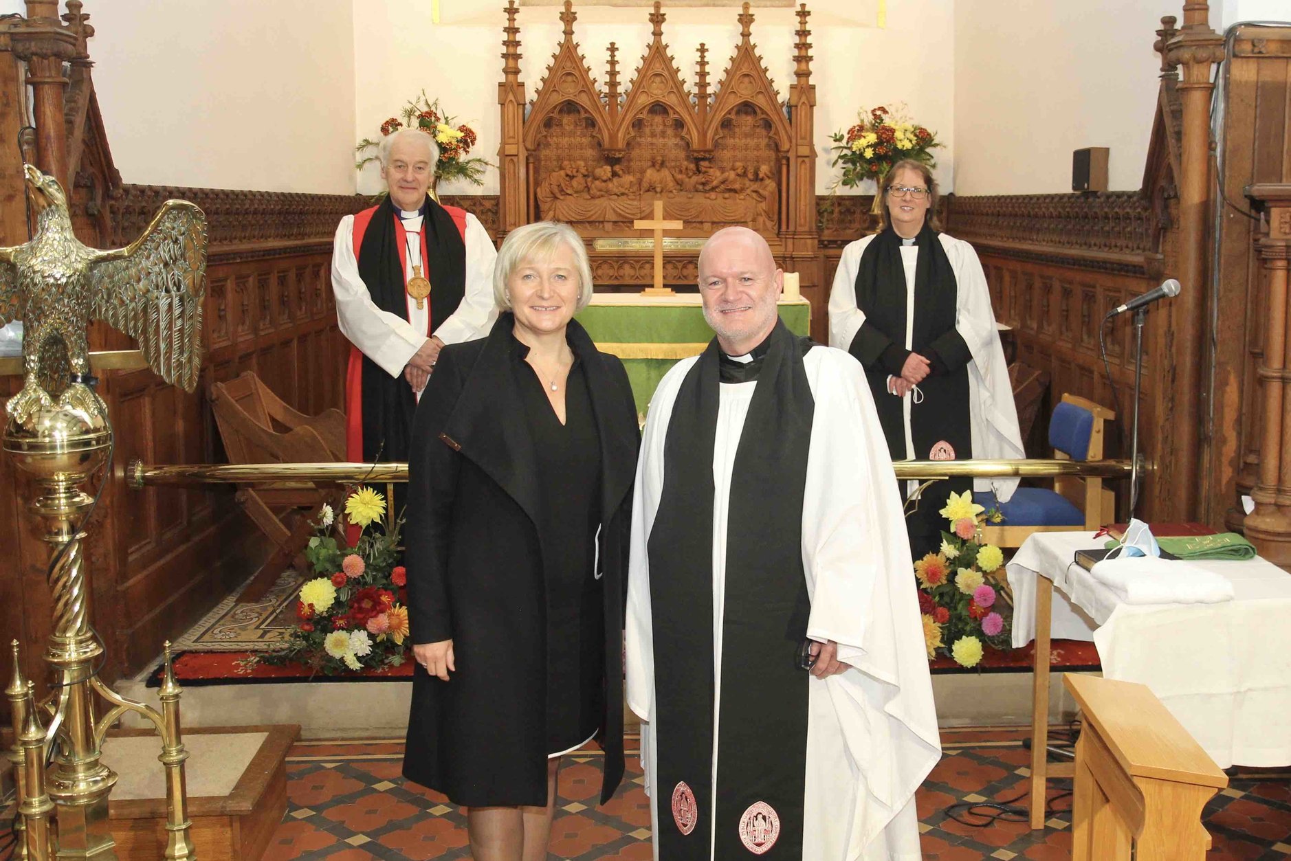 Canon David and Tanya Gillespie with Archbishop Michael Jackson and Rural Dean, Canon Lesley Robinson.