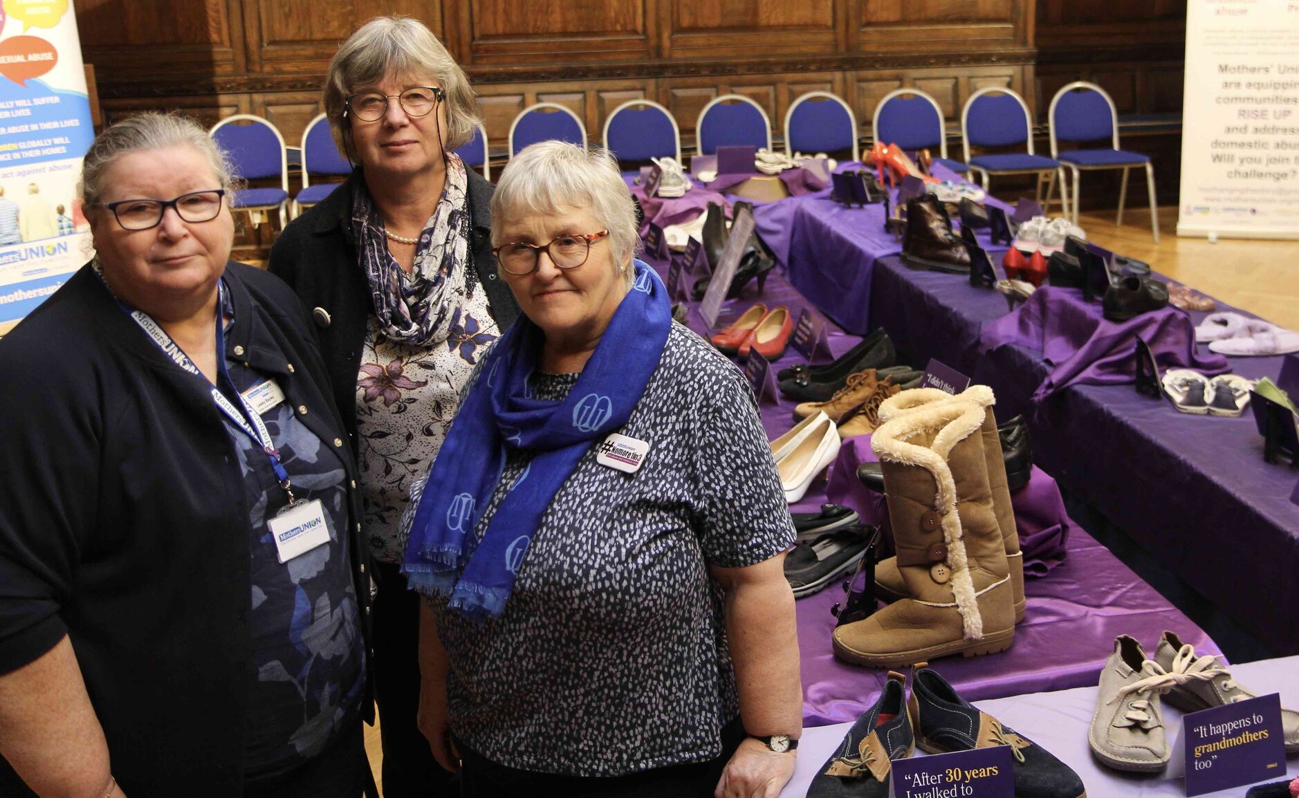 Lesley Bayley, MU Southern Social Policy Contact, Ada Lawson, Dublin and Glendalough MU President and Cathy Doig, All Ireland MU Faith and Policy Coordinator.