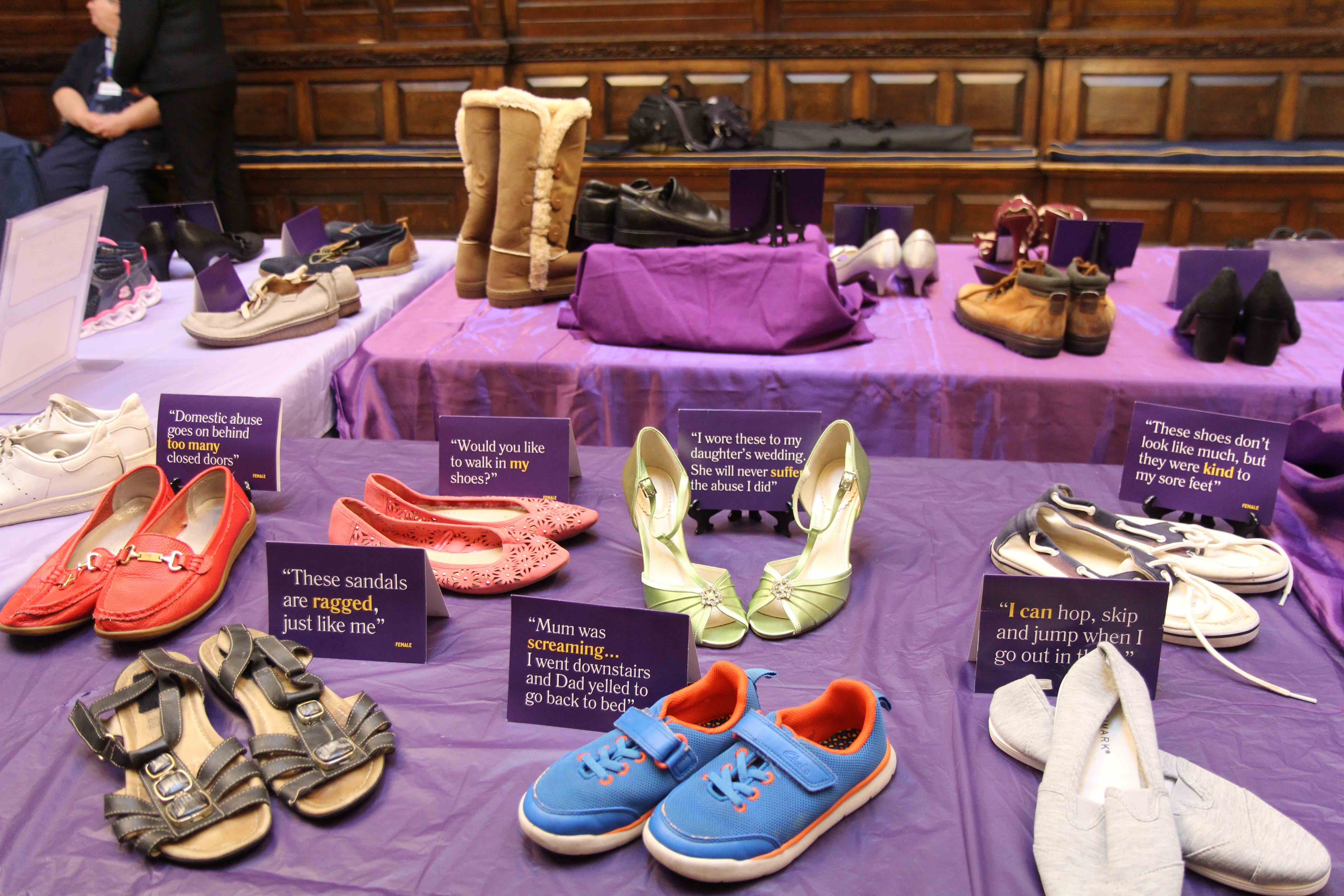 Some of the 'Souls of Our Shoes' exhibition.