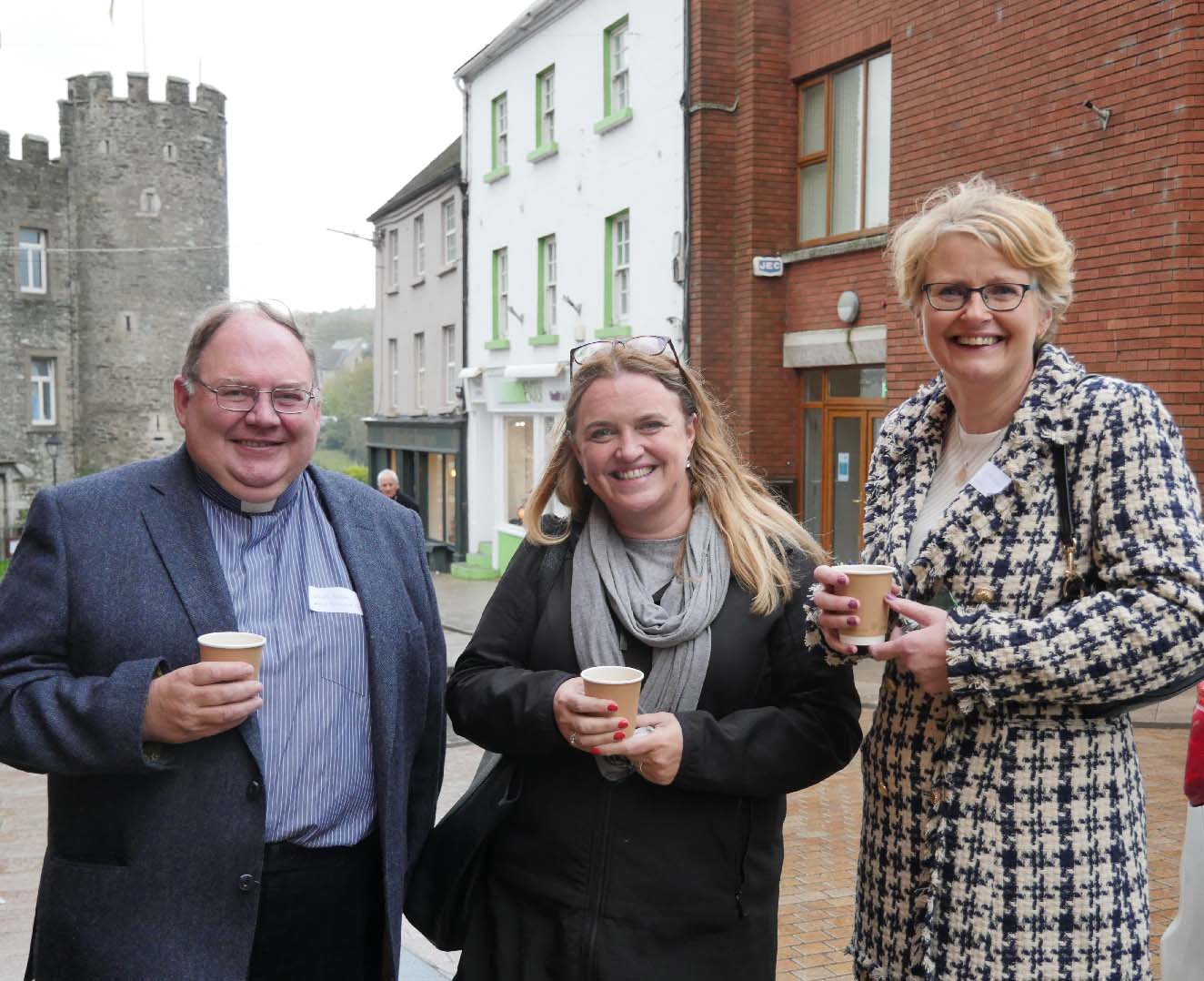 Canon James Mulhall, Carolyn Good, and Hazel Corrigan at Synod 2021.