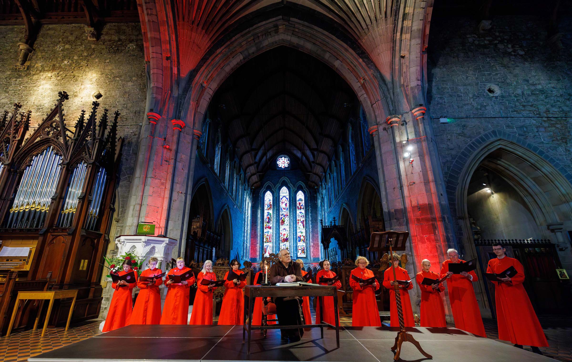 &lsquo;Ledrede' played by Brendan Corcoran with the choir led by Dr Harry Meehan.