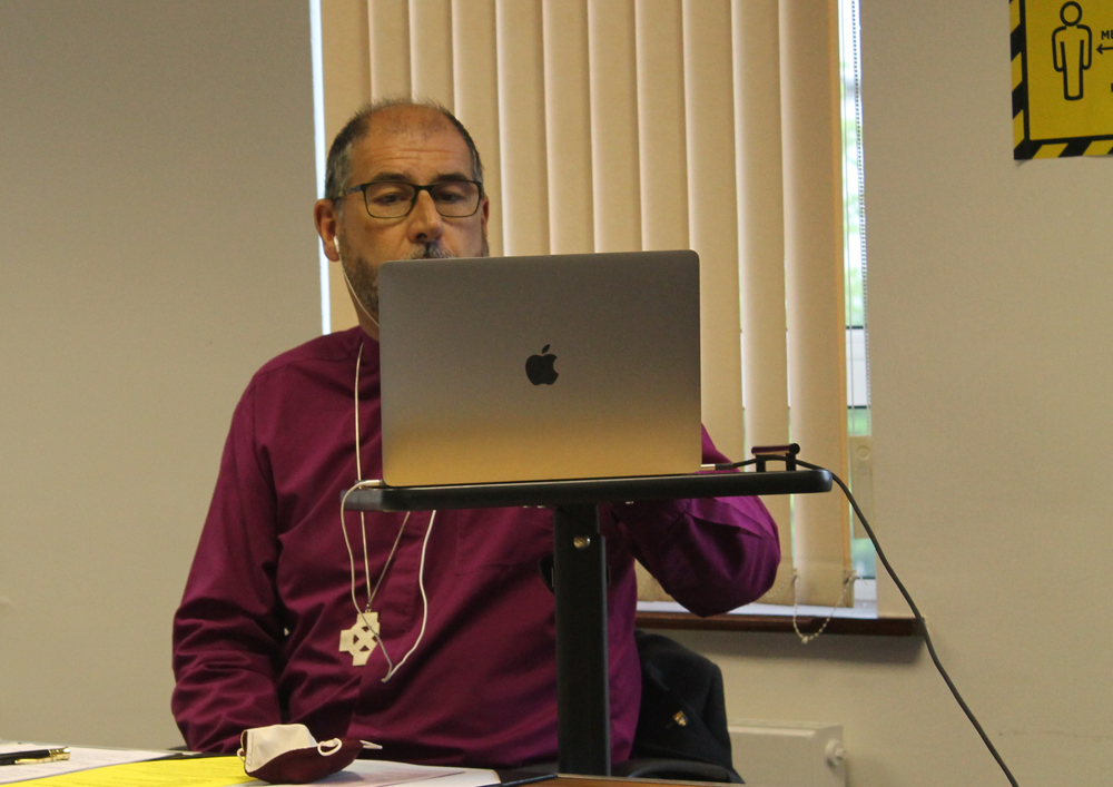 The Bishop of Connor, the Rt Rev George Davison, delivers his President Address at Connor Synod 2021.