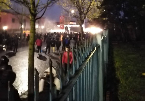Disturbances in the Shankill Road area on Thursday night, April 8.