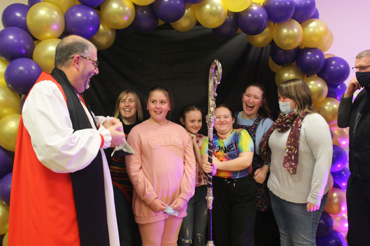 Photo booth fun following Bishop George Davison's installation in Lisburn Cathedral.