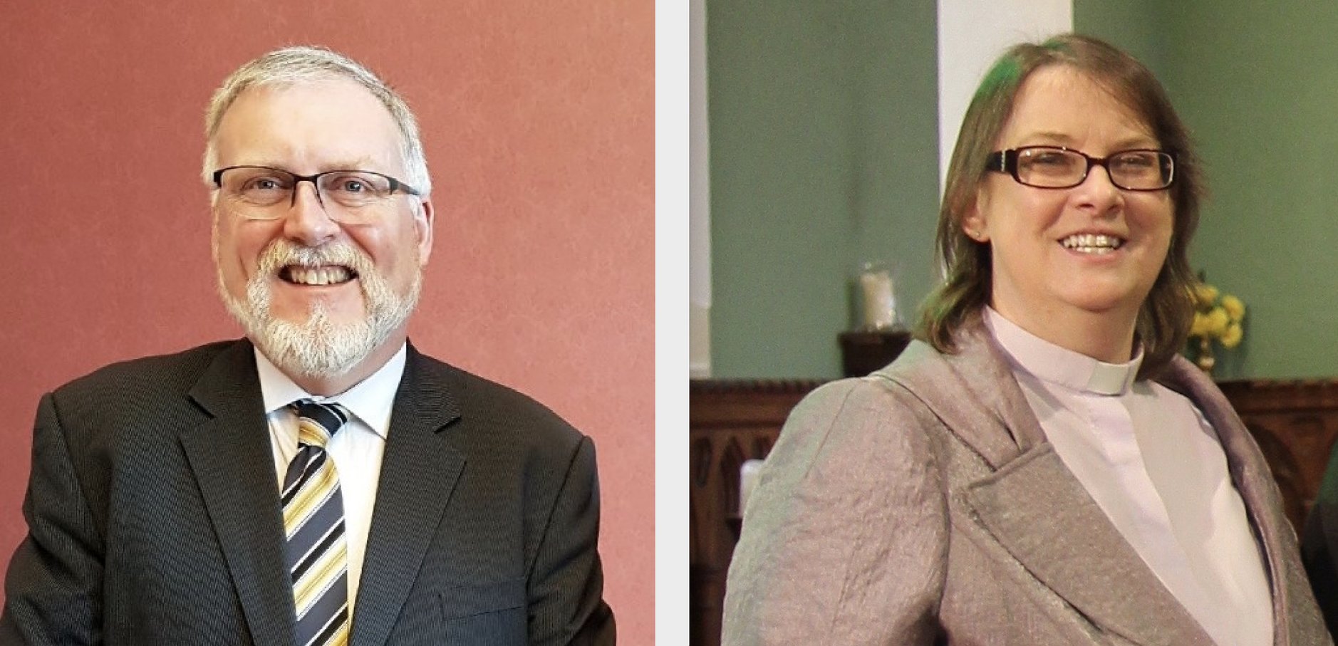 The Revd Trevor Holmes and the Revd Lesley Robinson.