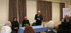 Dr Milne speaking at launch