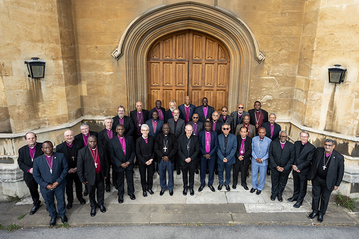 The Archbishop of Canterbury (in the middle) is flanked on the left (looking at the photo) by Archbishop Albert Chama, Bishop of Northern Zambia and Primate of the Church of the Province of Central Africa &ndash; the longest serving Anglican Primate; and on the right (looking at the photo) by Archbishop Archbishop Ande Titre Georges, Archbishop of Congo and Primate of Le Province de L'Eglise Anglicane Du Congo &ndash; the newest Anglican Primate.