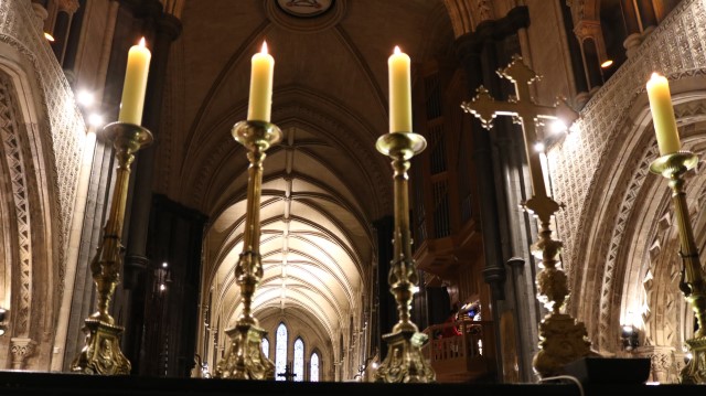 And from behind the altar.