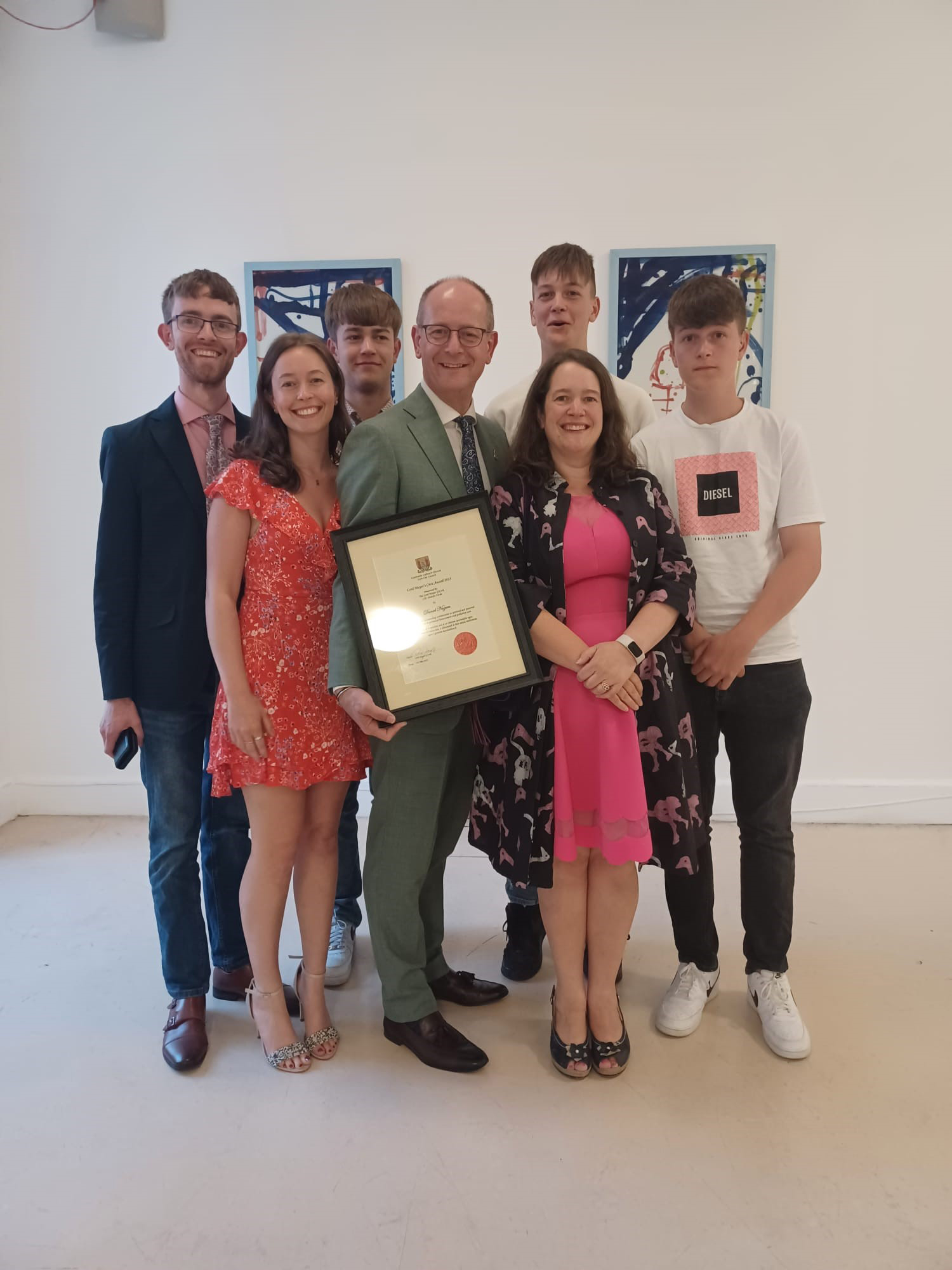 Daniel with his wife Heather and their children.