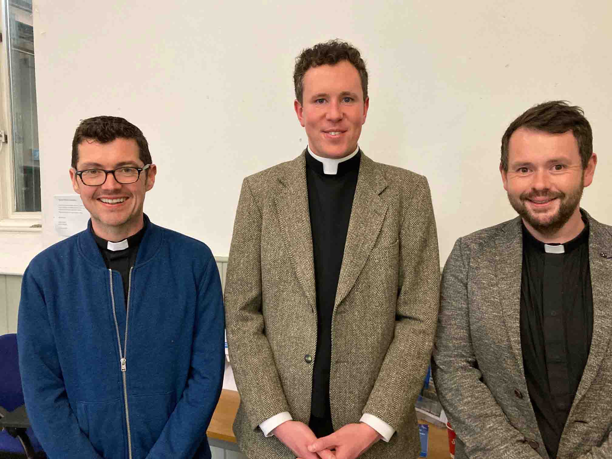 The Revd Chris Mac Bruithin, the Revd Sean Hanily and the Revd Mark Gallagher.