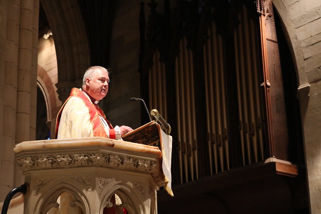 Archbishop McDowell preaches at the service.