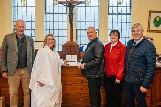 Warden, sacristans, priests, signing the book in St M's, 2.2.25