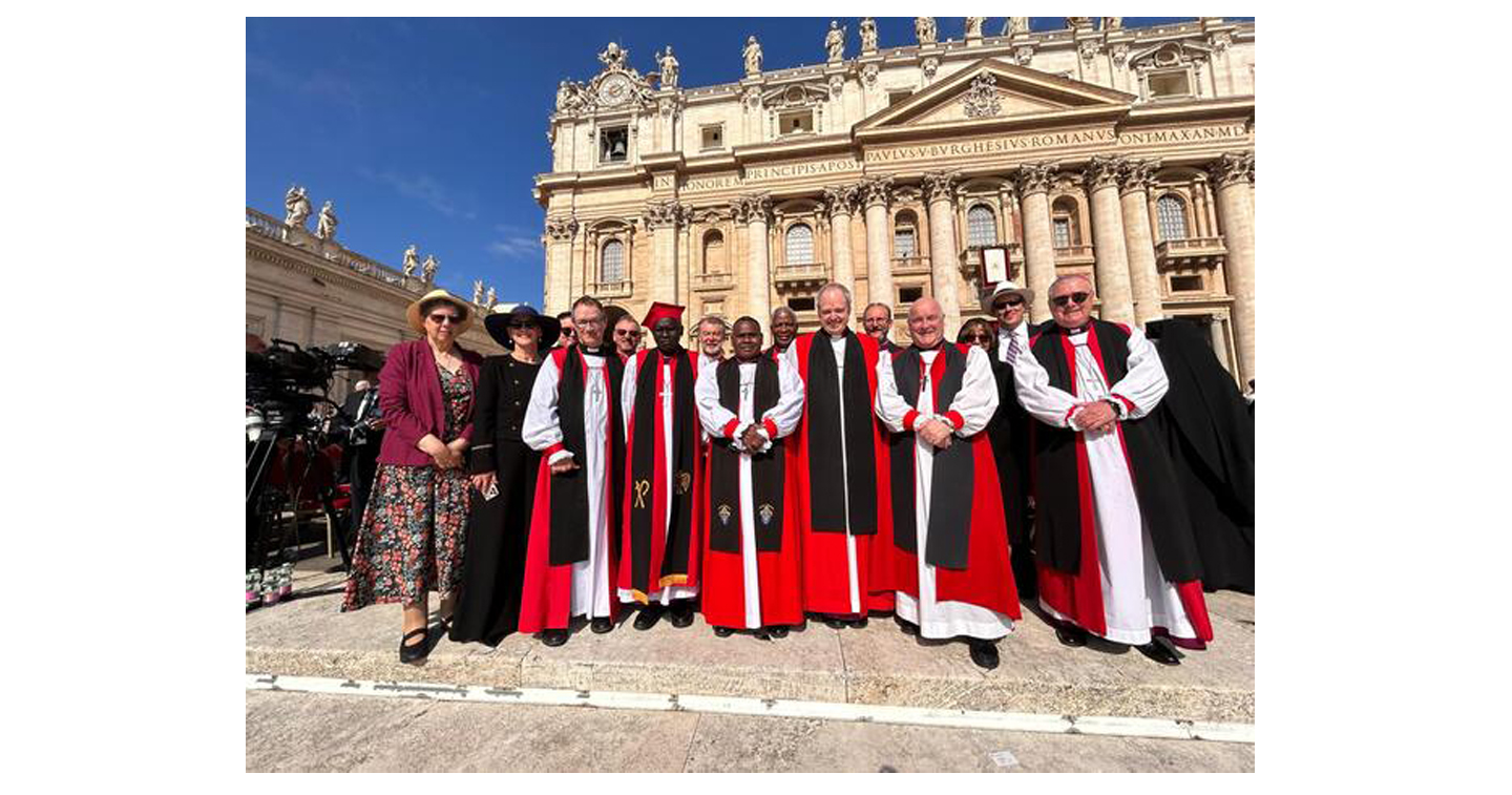Archbishop McDowell with fellow members of the Anglican Communion delegation.  Photo credit: Anglican Communion News Service.