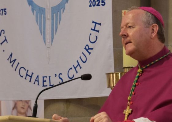Archbishop Eamon Martin speaking in St Michael's.