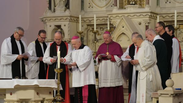 The blessing and dismissal in St Michael's Church.