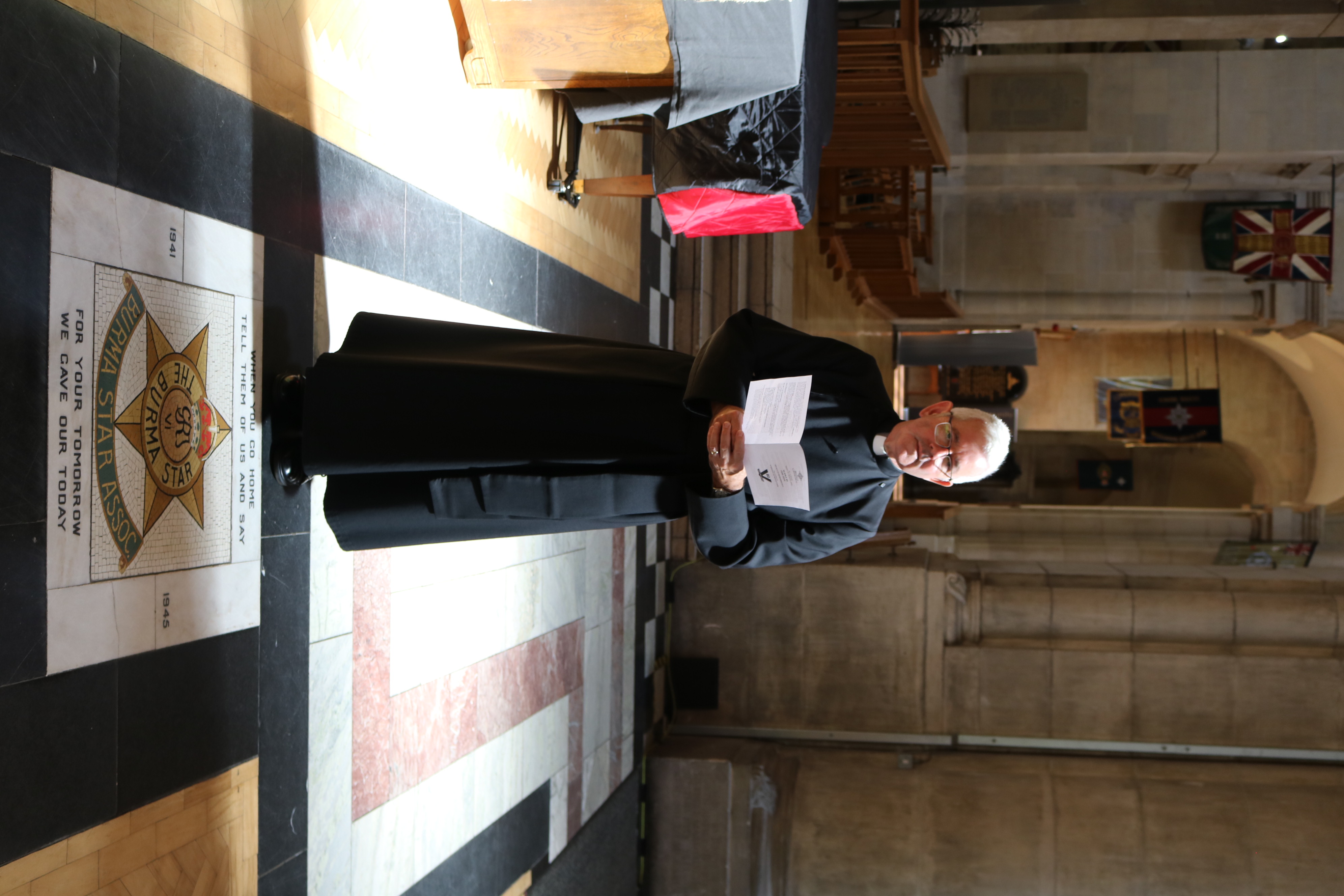 Dean Forde with the mosaic.