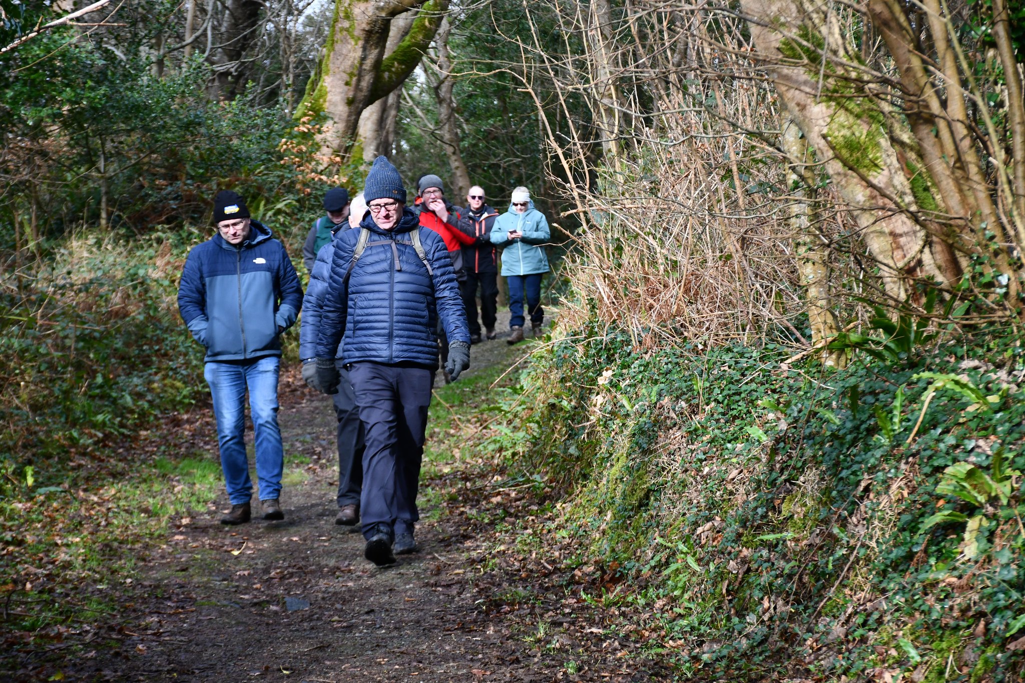 Bishop Andrew Forster and colleagues on the fundraising walk in Co. Donegal.