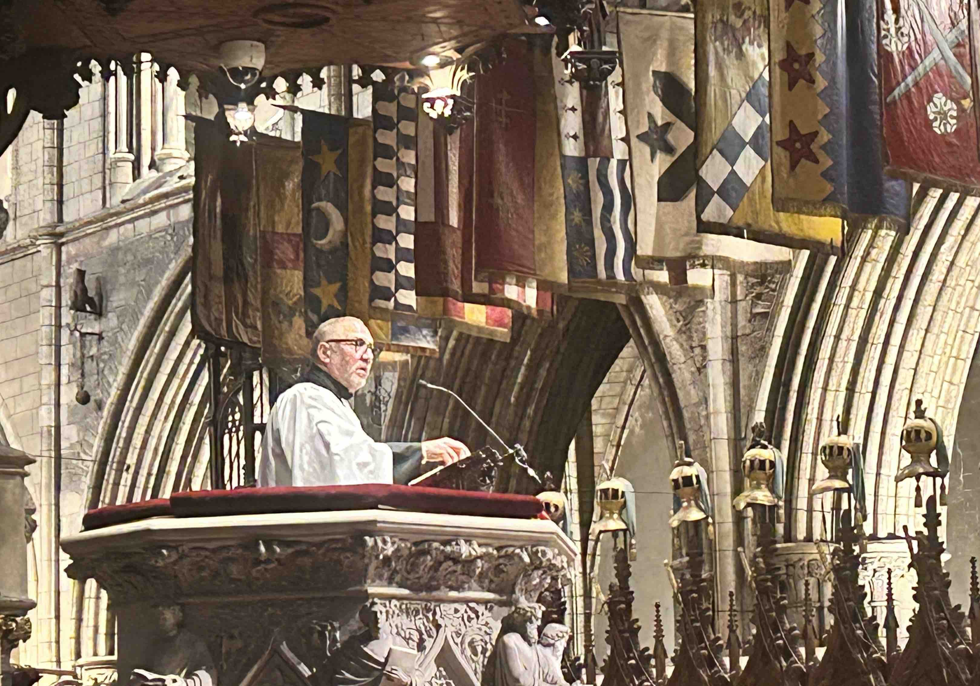 The Revd Kevin Ronn&eacute;, Rector of Raheny and Coolock, preaching during the service.