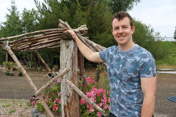 Stephen Whitten, from Church Army, at Glencairn Community Garden, West Belfast.